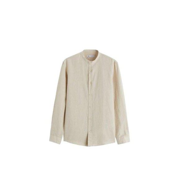 Zara Other - ZARA LINEN-COTTON STRUCTURED SHIRT light beige SIZE XL| 7545/224